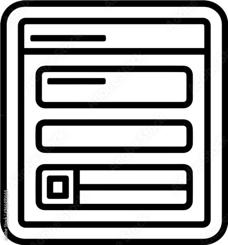 Form icon, document creation and information entry concept image