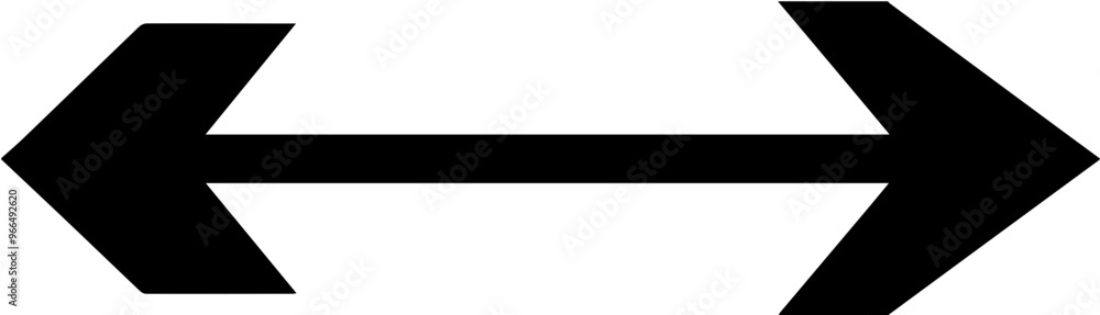 Black and white simple icon in arrow shape Black and white simple icon in arrow shape