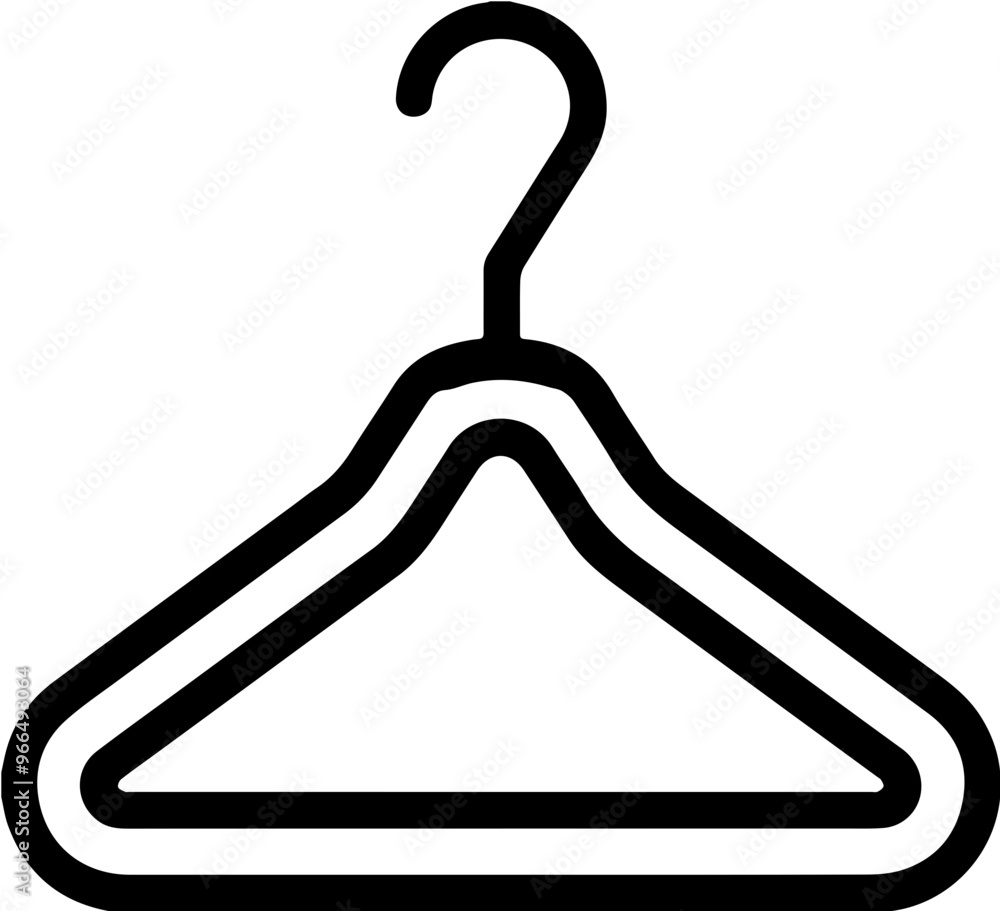 Hanger icon, clothing organization and storage illustration Hanger icon, clothing organization and storage illustration