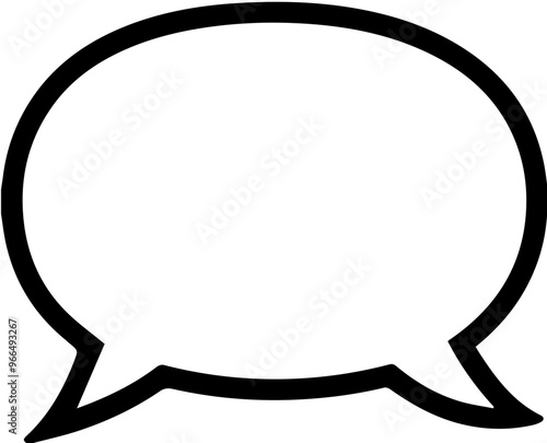 Speech balloon icon black and white simple design