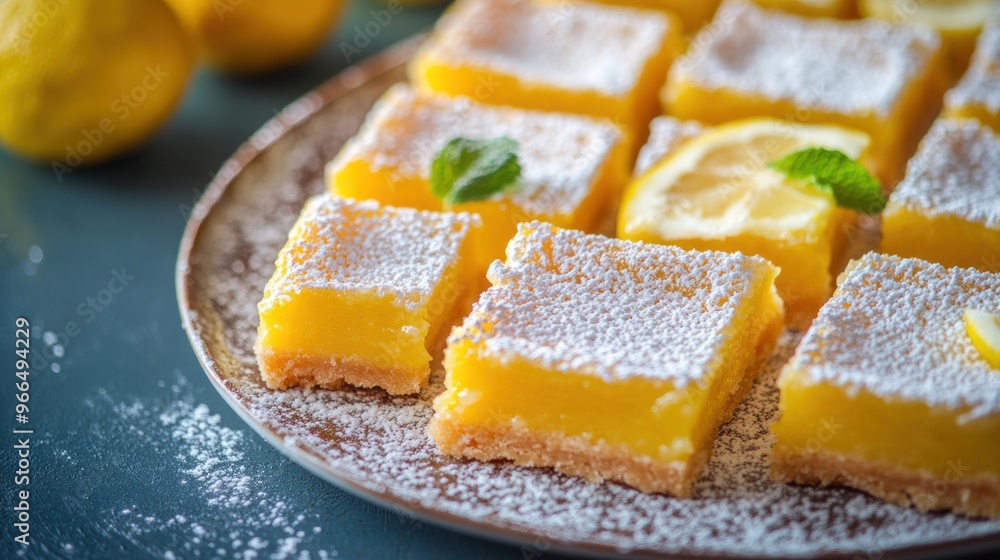 Lemon Bars with Powdered Sugar Lemon Bars with Powdered Sugar