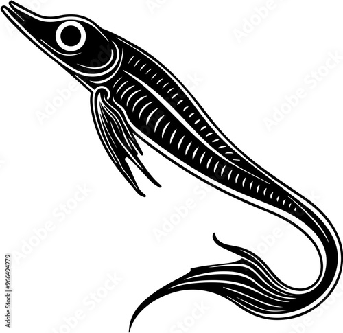 Fish bone icon, marine, wreck, skeleton, vector illustration