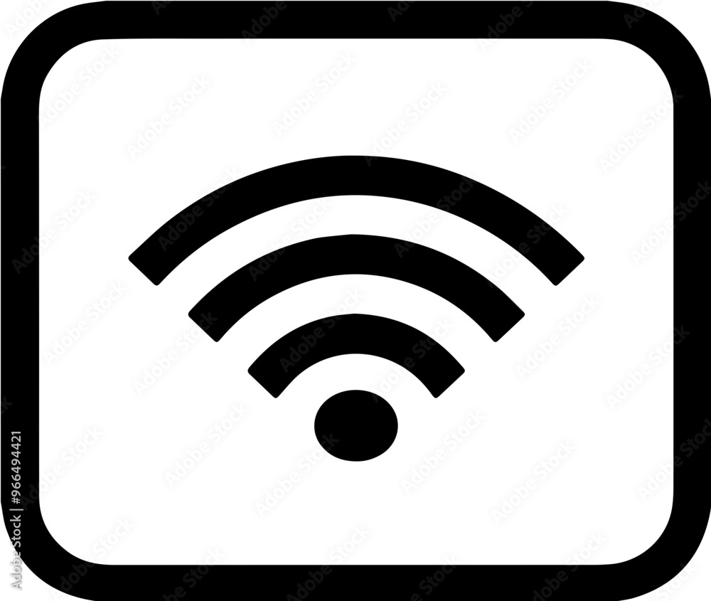 Wifi signal icon, wireless internet connection symbol Wifi signal icon, wireless internet connection symbol