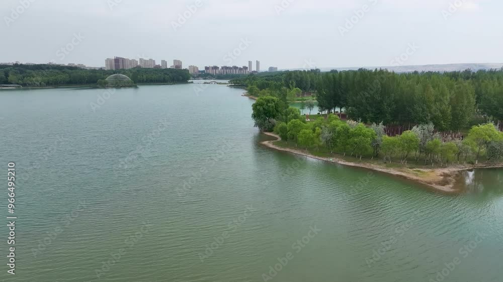Time-lapse of the atmospheric Zhongwei Xiangshan Park Time-lapse of the atmospheric Zhongwei Xiangshan Park