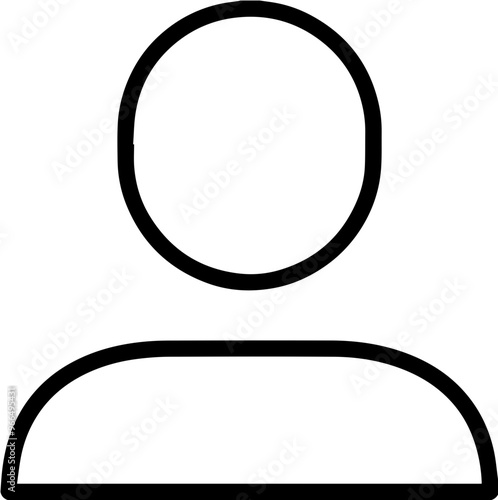 Simple person icon, symbolizing anonymity and user