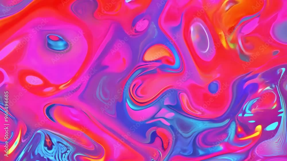 Vibrant Abstract Fluid Art in Bright Neon Colors Vibrant Abstract Fluid Art in Bright Neon Colors