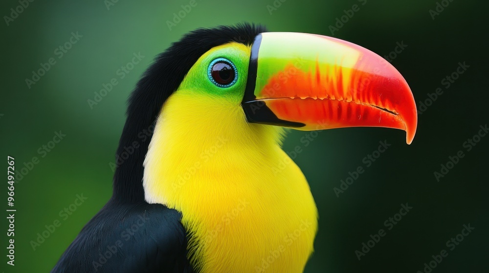 Close-up Portrait of a Vibrant Toucan Close-up Portrait of a Vibrant Toucan