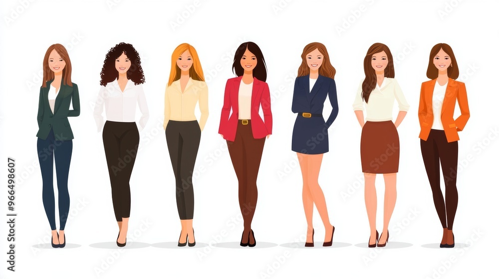 Obraz premium bussines wommen illustration 