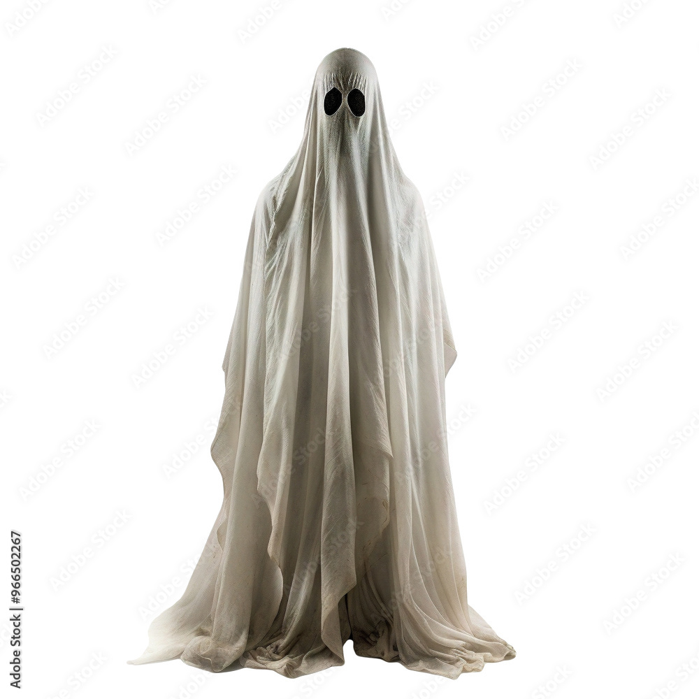 Ghost figure on a transparent background. Ghostly apparition. Halloween ghost. Ghost figure on a transparent background. Ghostly apparition. Halloween ghost.