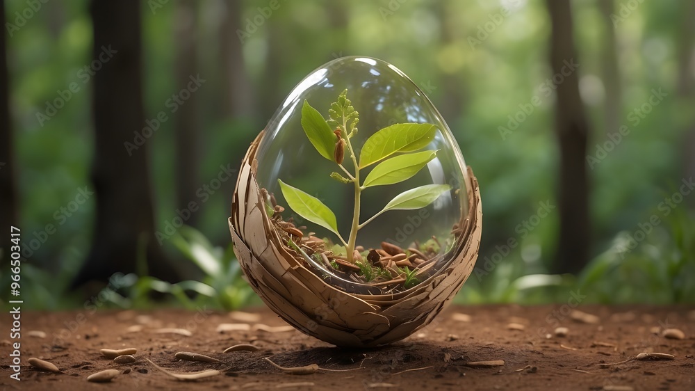 A seed being carried by a gentle breeze, landing in a forest filled with trees of all shapes and sizes, each one with its own unique bark and leaves. A seed being carried by a gentle breeze, landing in a forest filled with trees of all shapes and sizes, each one with its own unique bark and leaves.