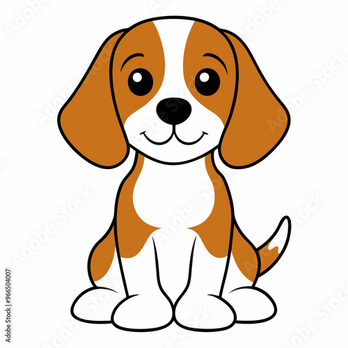 beagle begging vector the beagle sits upright with its front paws slightly raised, often asking for