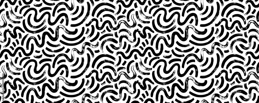 Abstract squiggle and doodle lines seamless pattern. Simple childish scribble wallpaper print with curved brush strokes and swirled lines. Simple party confetti texture, childish scribble backdrop. Abstract squiggle and doodle lines seamless pattern. Simple childish scribble wallpaper print with curved brush strokes and swirled lines. Simple party confetti texture, childish scribble backdrop.