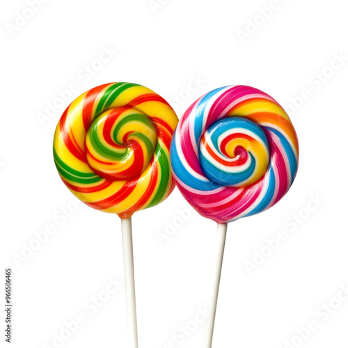 Wallpaper Mural colorful spiral lollipops isolated on transparent background Generative Ai. Torontodigital.ca