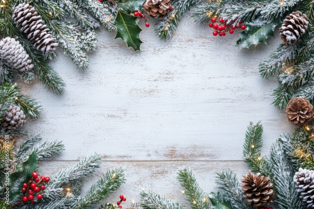 Christmas and New Year background with fir branches and snowfall on wooden white board
Christmas and New Year background with fir branches and snowfall on wooden white board