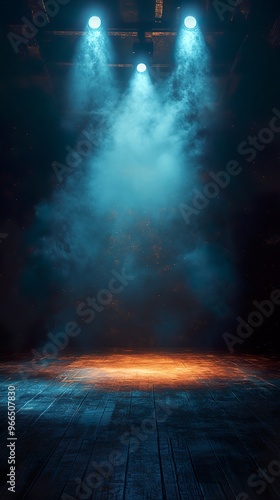 Wallpaper Mural Bright spotlight centered dramatic stage performance wallpaper Torontodigital.ca