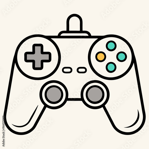 gamepad, vector illustration cartoon