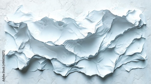 Wallpaper Mural Abstract White Mountain Texture Art Generative AI Torontodigital.ca