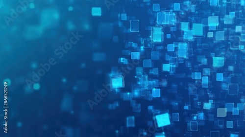 Background Abstract for Blue colored Tech Finance Fintech Pixel Pattern. Abstract Business Tech Science Vector Backdrop