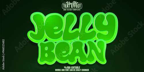 Jelly editable text effect, customizable sweet and candy 3d font style