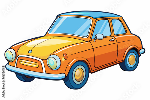 the car withe white background, vector illustration cartoon