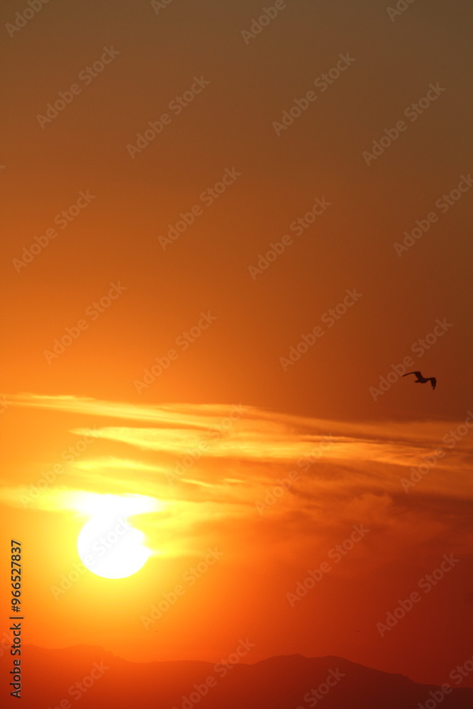Golden Dusk Beneath a Cloudy Sky