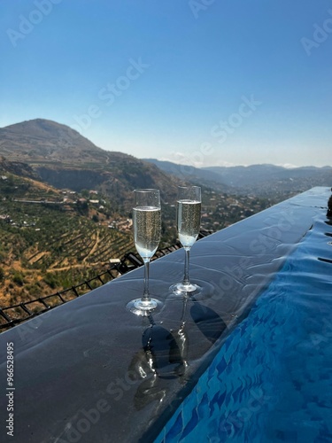 Mountain views and champagne 