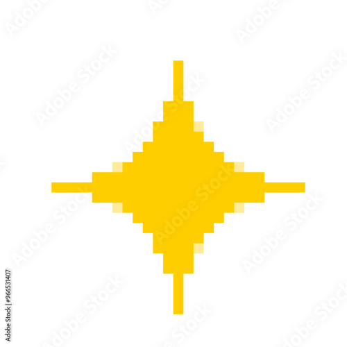 Sparkle Star Pixel Art for Creative and Retro Design