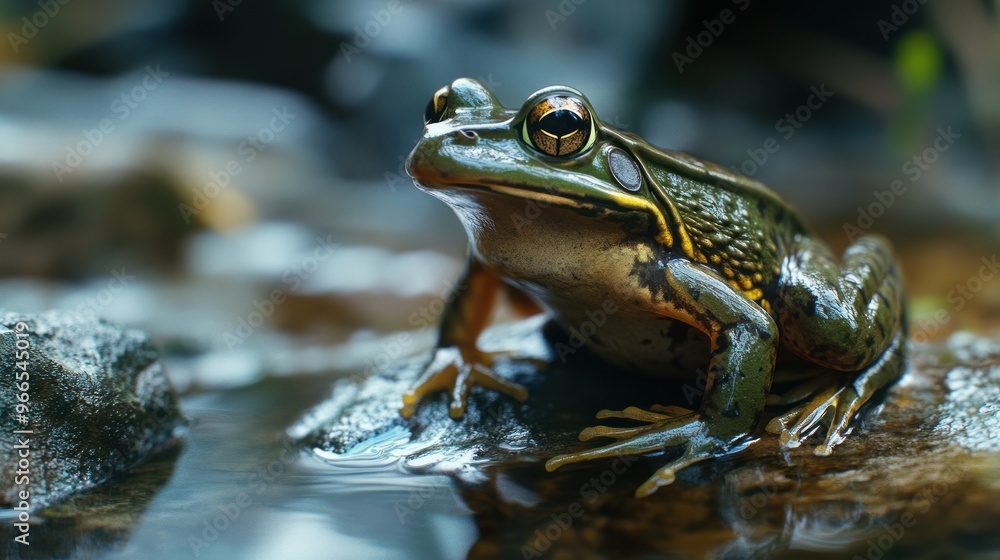 Green Frog on Rock Green Frog on Rock