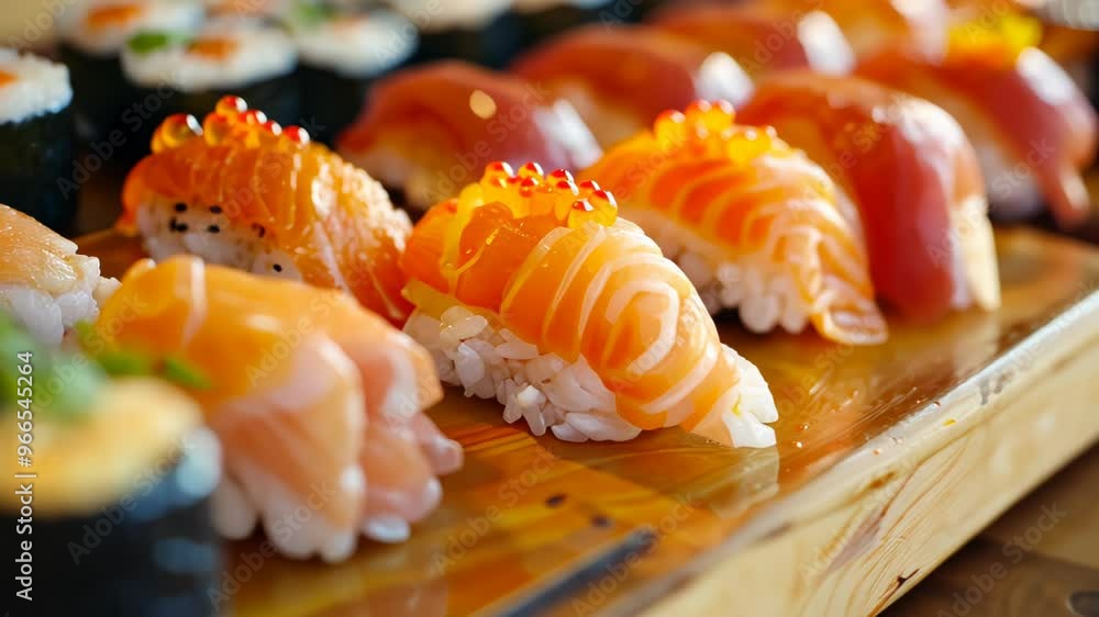 Close-up of Fresh Sushi Platter Close-up of Fresh Sushi Platter