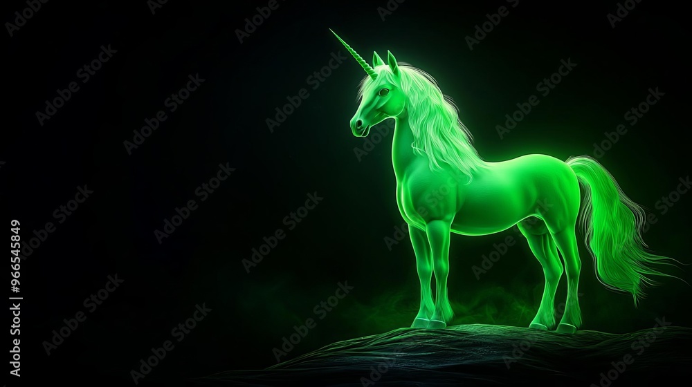 Halloween Unicorn Glowing ghostly unicorn with a spooky aura, Halloween night, full moon, 3D illustration Halloween Unicorn Glowing ghostly unicorn with a spooky aura, Halloween night, full moon, 3D illustration