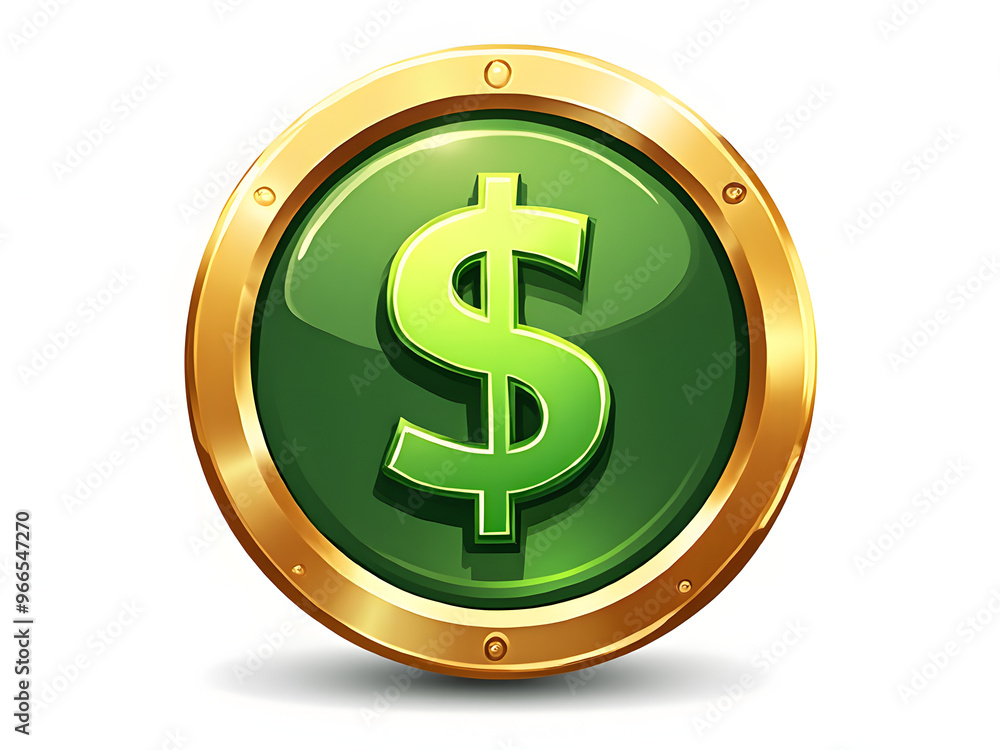 image of Dollar Sign Icons Gold Circle. A cash and money illustration ...