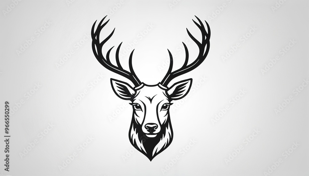 custom made wallpaper toronto digitaldeer head icon. deer head silhouette. deer head vector. head silhouette. silhouette of a deer. black and white deer