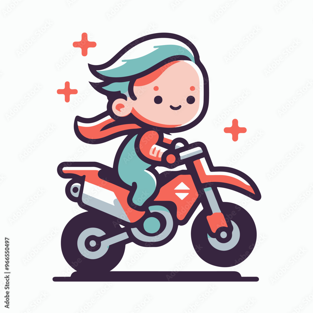 Baby boy riding motocross motorcycle Baby boy riding motocross motorcycle