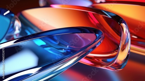 Abstract background with vibrant colors and smooth curves. The interplay of light and shadow creates a sense of depth and movement.