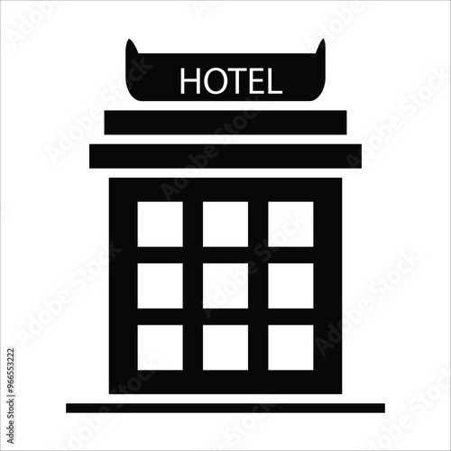 hotel vector icon line template