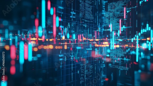 Wallpaper Mural Abstract Digital Data Stream. Torontodigital.ca