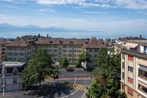 The old town of city of Lausanne, Switzerland