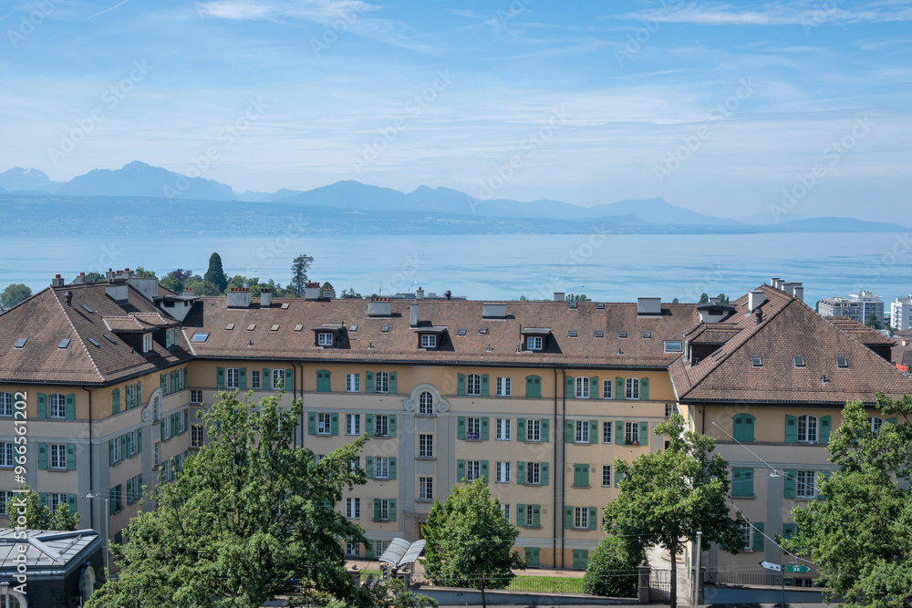 The old town of city of Lausanne, Switzerland The old town of city of Lausanne, Switzerland