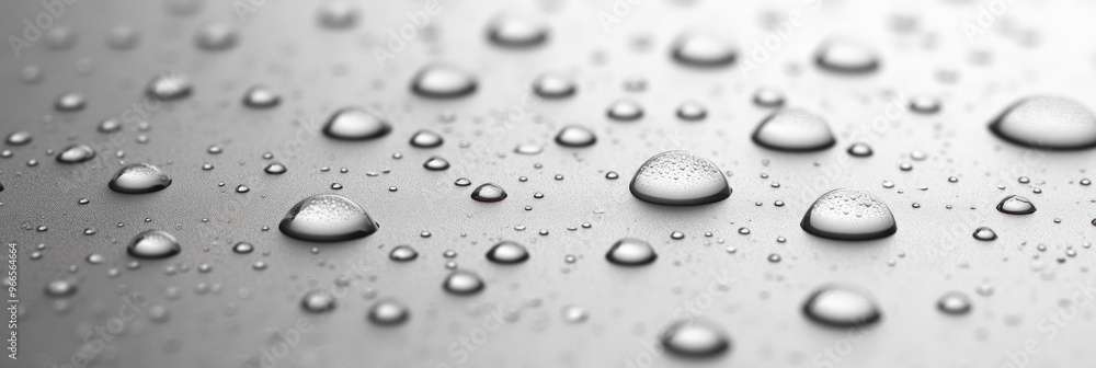 Water Droplets on a Shiny Surface Water Droplets on a Shiny Surface