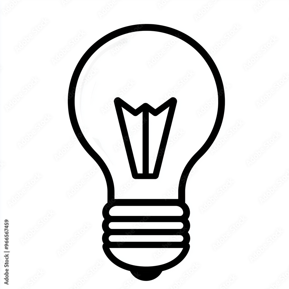 Basic Light Bulb Icon: Essential Graphics for Ideas and Innovation Basic Light Bulb Icon: Essential Graphics for Ideas and Innovation