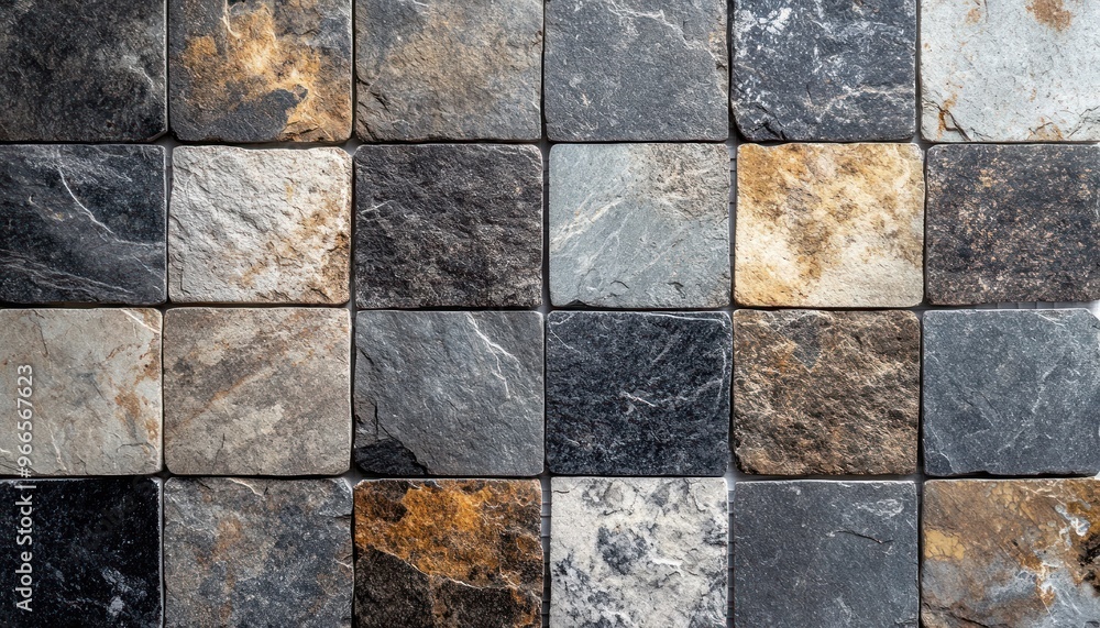 Multicolored Slate Tile Wall Multicolored Slate Tile Wall