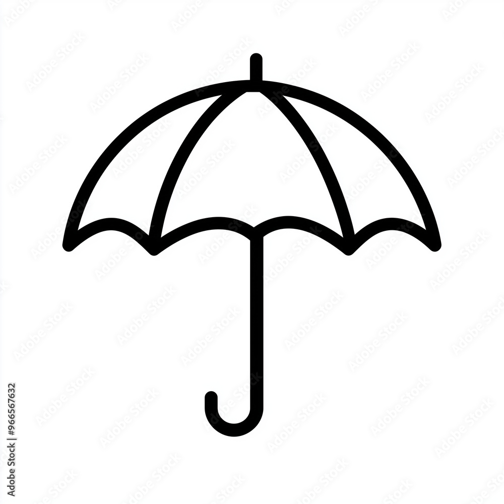 Unadorned Umbrella Icon: Simple Weather Protection Graphics Unadorned Umbrella Icon: Simple Weather Protection Graphics