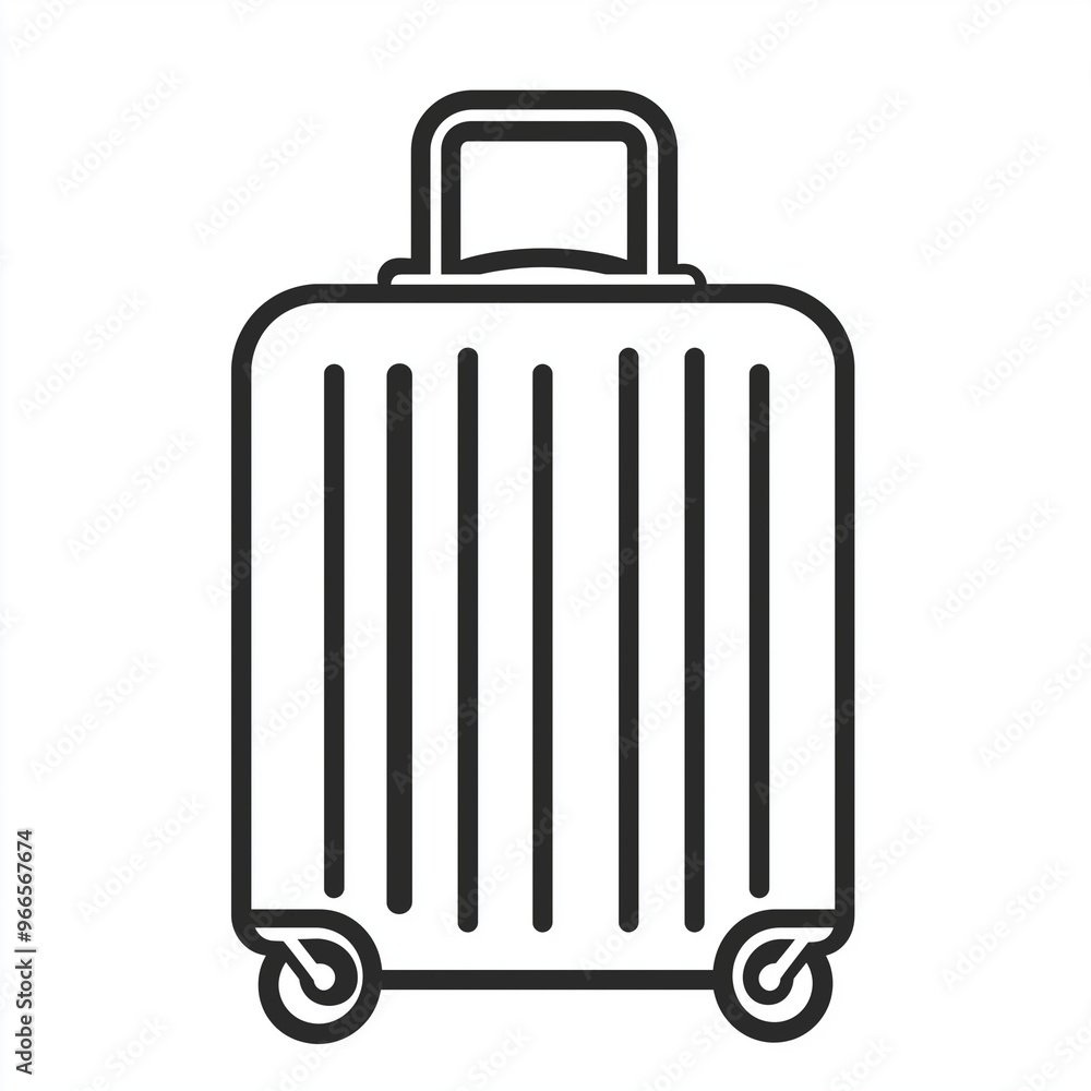Travel-Ready Suitcase Icon: Essential for Frequent Flyers and Travel Enthusiasts Travel-Ready Suitcase Icon: Essential for Frequent Flyers and Travel Enthusiasts