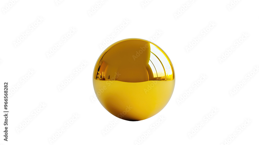 Metallic ball on a transparent background Metallic ball on a transparent background