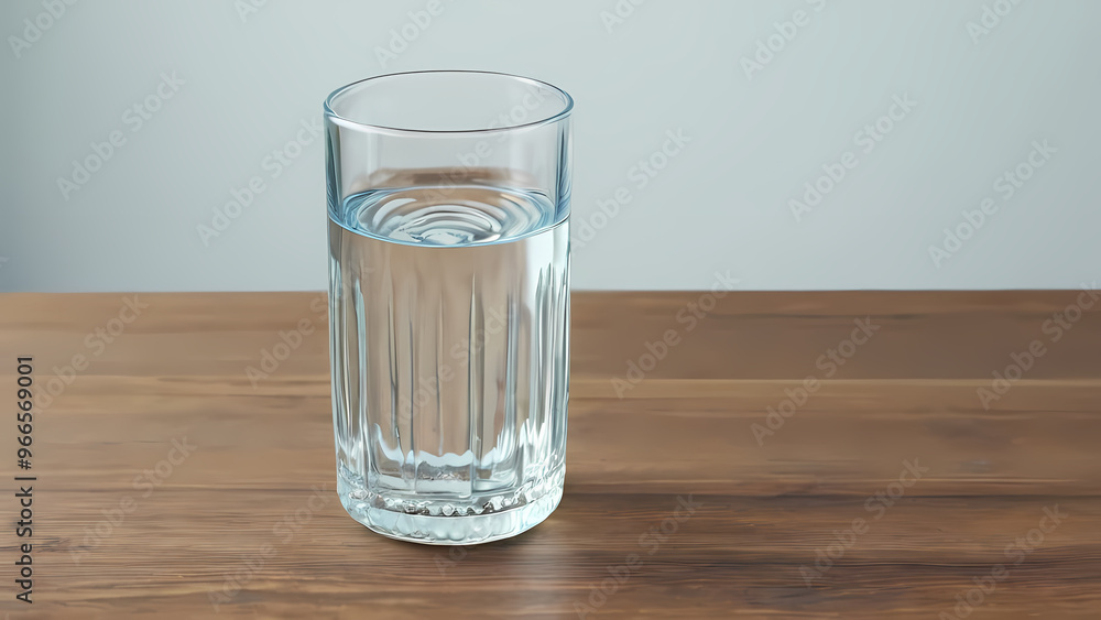 A glass of Mineral Water on the table A glass of Mineral Water on the table