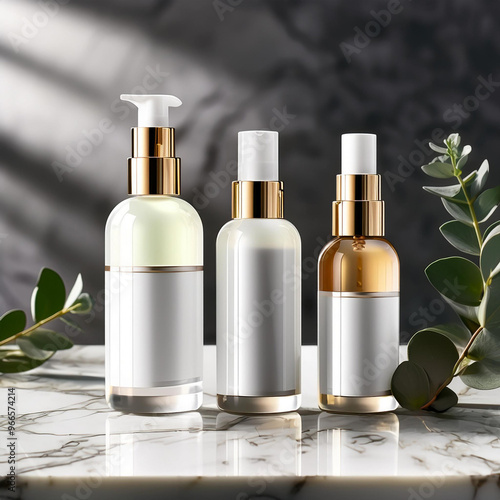 bottles of skincare 