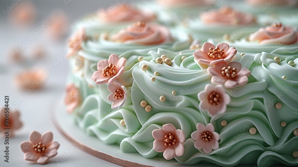 A Delicate Floral Cake A Delicate Floral Cake