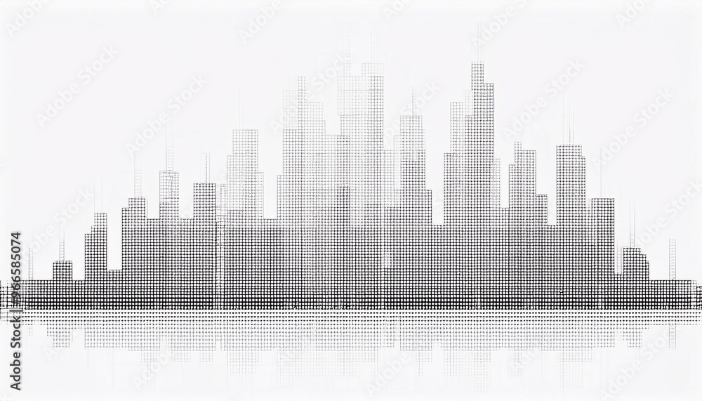 Fototapeta premium white colored pixel art, technology design background isolated on white