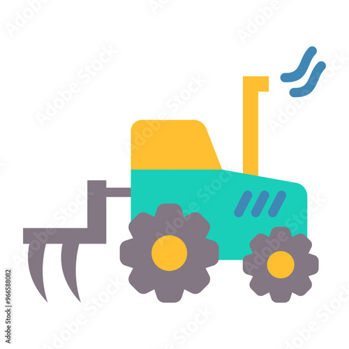 Tractor Plowing Icon