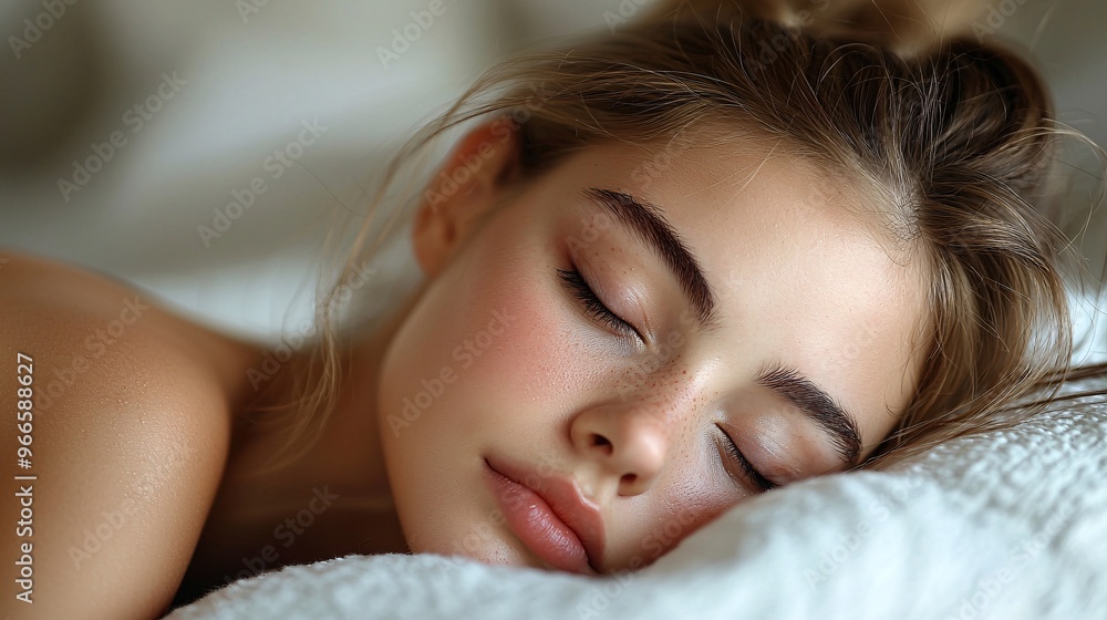 A person sleeping in an awkward position, with visible stiffness in their neck upon waking. A person sleeping in an awkward position, with visible stiffness in their neck upon waking.